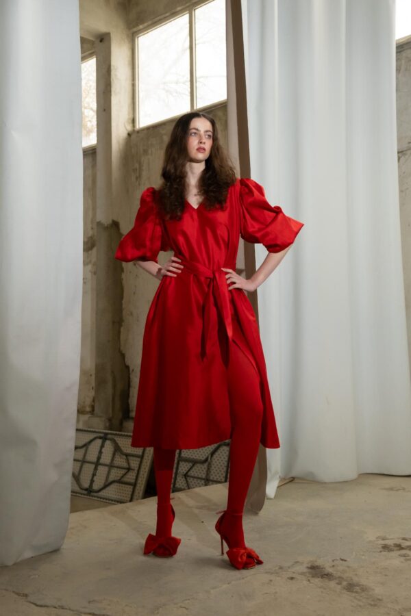 Scarlet belted dress - Image 3